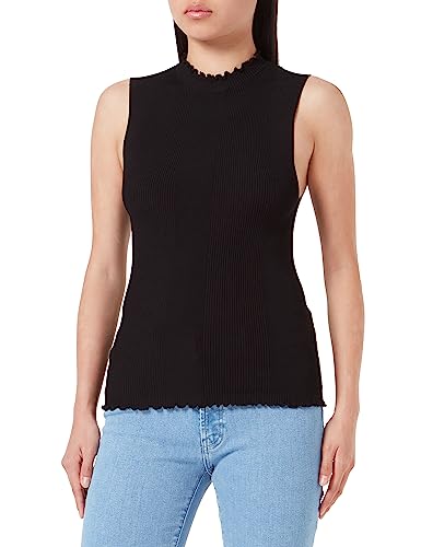HUGO Damski top z dzianiny Swilk, czarny (Black1), XS