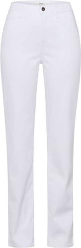 BRAX Damskie spodnie Carola wysokiej jakości bawełniane satynowe, biały, 36W / 32L