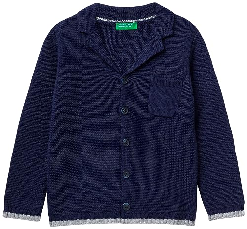 United Colors of Benetton Sweter Dla dzieci i młodzieży, Blu Scuro 252, S