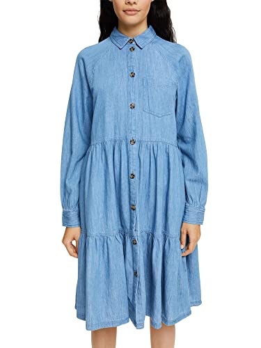 ESPRIT Sukienka dżinsowa, Niebieski, średni, sprany, 32