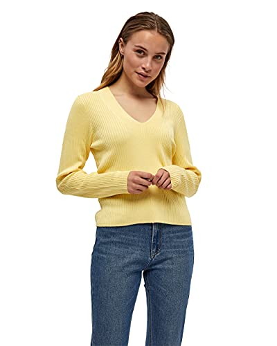 Peppercorn Damski sweter Tana Rib, Jasnożółty, XL