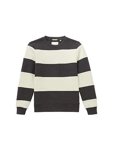 TOM TAILOR Bluza chłopięca z paskami, 29476-Coal Grey, 164