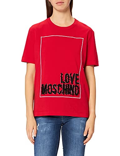 Love Moschino T-shirt damski, czerwony, 38