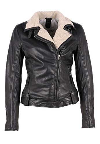 Gipsy Damska kurtka skórzana Gwtyla Lapev W, czarna, M, Czarny, M