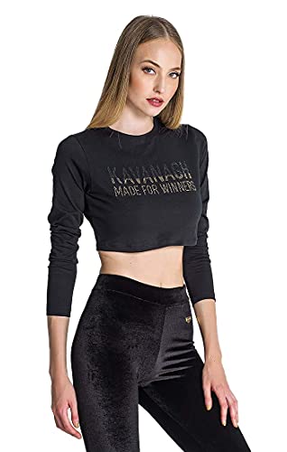 Gianni Kavanagh Damska koszulka Black Power Long Sleeve Tee, czarny, XS