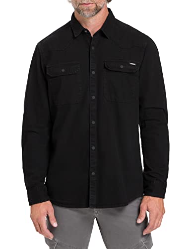 Pioneer Koszula męska Kent, Black washed, 3XL