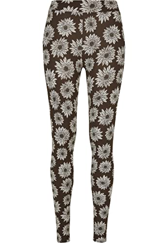 Urban Classics Damskie legginsy damskie Soft AOP, Browncamomile, M