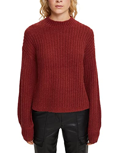 edc by ESPRIT Damski sweter 092CC1I309, 805/TERRACOTTA, L