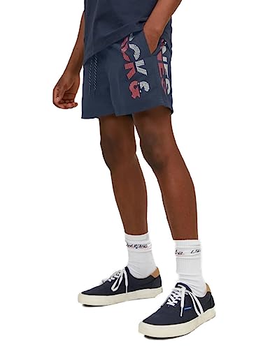 JACK & JONES JUNIOR Szorty kąpielowe dla chłopców Jpstfiji Jjswim Spicelogo Ly Sn Jnr, granatowy blezer, 176