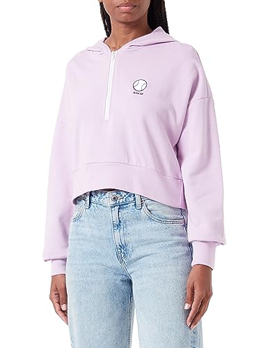 libbi Damska bluza z kapturem Cropped 23930097, jasnofioletowa, M, jasnoliliowy, M