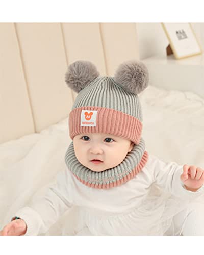 CM-Kid Unisex Baby Cold Weather Hat, Jasnozielony kapelusz i szalik, 6-24 miesi?cy