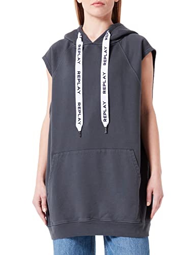 Replay Damski sweter W3700 Pullunder, 098 czarny, L