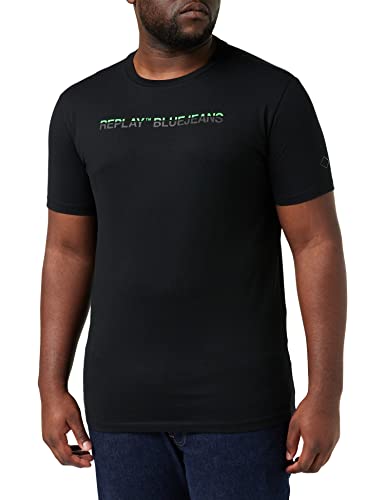 Replay T-shirt męski, czarny (098 Black), S