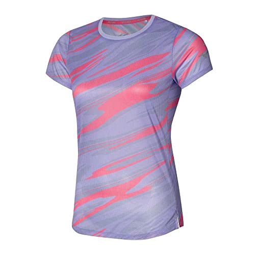 Mizuno Damska koszulka z grafiką DryAeroFlow, pastelowy liliowy, S, kolor pastelowy liliowy, S