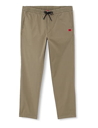HUGO Eleganckie spodnie męskie, Dark Beige251, 50 szczupły