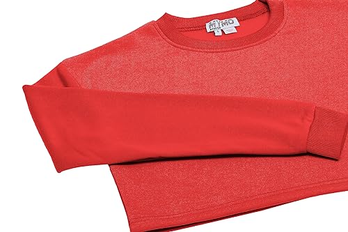 Nally Damska bluza z długim rękawem ze 100% poliestru, z okrągłym dekoltem, kolor czerwony, rozmiar S, Letnia czerwień, S