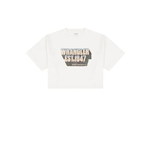 Wrangler Damska koszulka Boxy Tee, biały, S