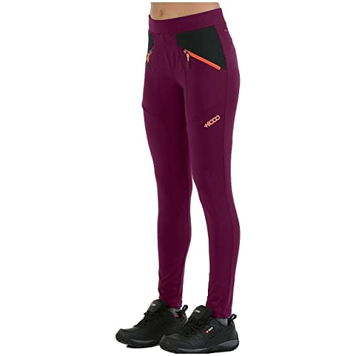 +8000 Legginsy marki model Julia W, granatowo-czerwony, S