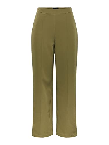 PIECES Damskie spodnie PCBOSSY HW Wide Pants NOOS materiałowe, Deep Lichen Green, M