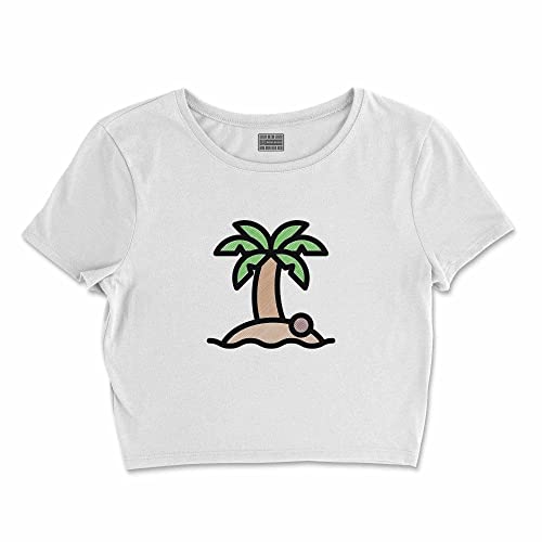 Bona Basics, Damski T-shirt basic, z nadrukiem cyfrowym, 100 bawełny, biały, swobodny, damski top, rozmiar: L, biały, L Krótki