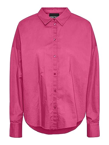 PIECES Damska koszula z długim rękawem, Shocking Pink, S