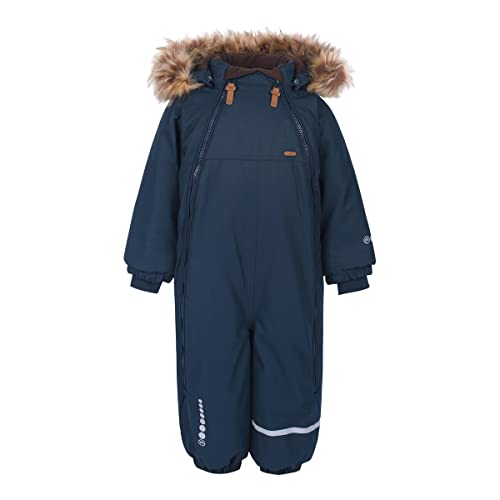 MINYMO Unisex Baby Snow kombinezon śniegowy Herringbone Snowsuit, Total Eclipse, 98