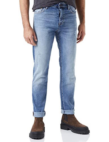 United Colors of Benetton Spodnie męskie, Niebieski Jasny Denim 902, 26