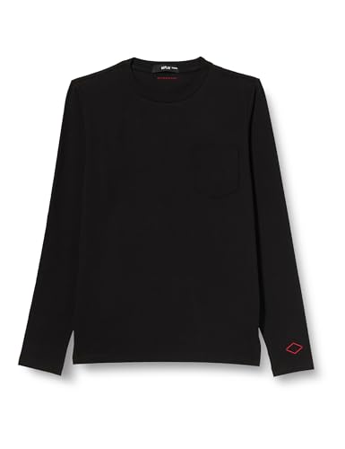 Replay Męska koszulka z długim rękawem, krój regular slim fit, 098 BLACK, XXL