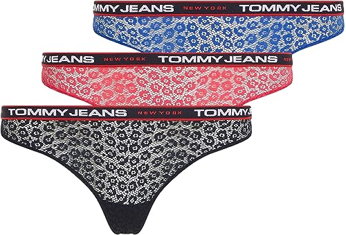 Tommy Jeans Stringi damskie, Gys Rose/Des Sky/Ultra Niebieski, XS