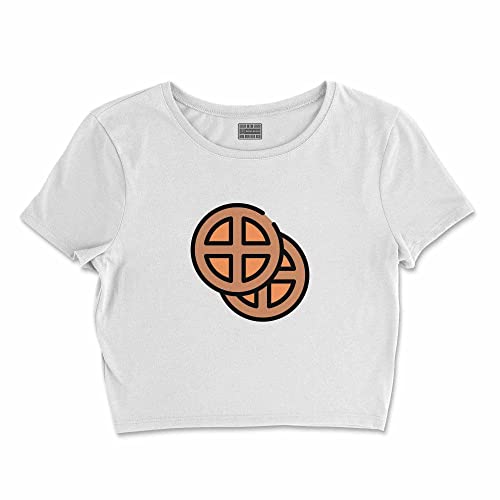 Bona Basics, Damski T-shirt basic, z nadrukiem cyfrowym, 100 bawełny, biały, swobodny, damski top, rozmiar: XL, biały, XL