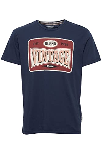 Blend Męski T-shirt 20714545, 194024/Dress Blues, S
