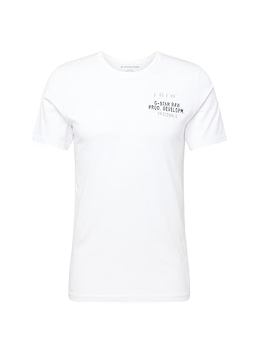 G-STAR RAW Męski T-Shirt, Faded RAW RAW Back gr Slim r t, White (White C506-110), XS