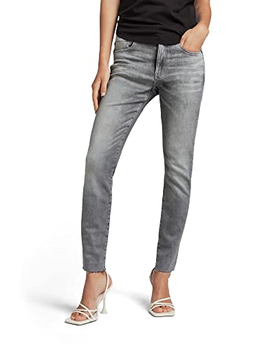 G-STAR RAW Dżinsy 3301 Skinny Ankle Dżinsy damskie, Szary (Sun Faded Glacier Grey D21291-a634-c464), 28W / 28L