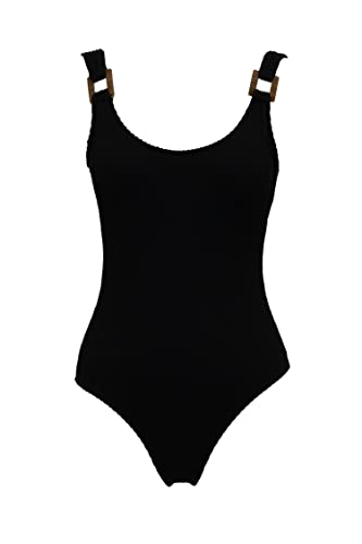 DeFacto Damski strój kąpielowy, regularny krój, tankini, bikini, damski kostium kąpielowy, kostium kąpielowy dla kobiet, czarny, M