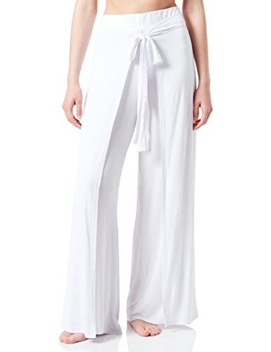 Emporio Armani Fluid Viscose Pants damskie spodnie, biały, M