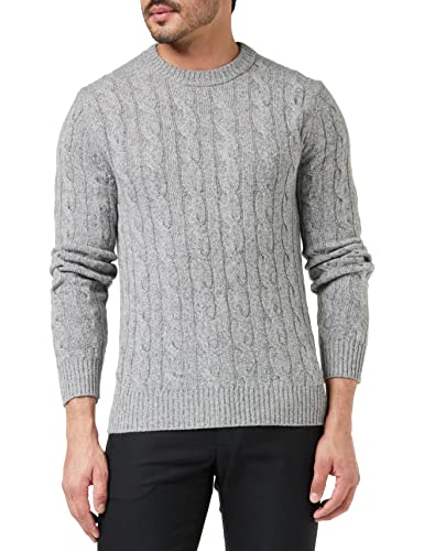 United Colors of Benetton Sweter męski, Grey Melange 405, S