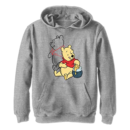 Disney Chłopięca bluza z kapturem z motywem Puchatka, Athletic Heather, S