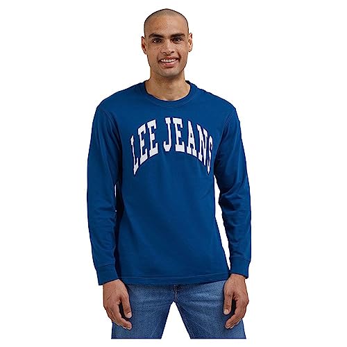 Lee T-shirt męski Ls Varsity Tee, niebieski, M