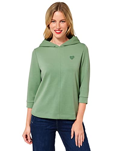 Street One Damska bluza z kapturem, A318500, Washed Olive, 36, Washed Olive