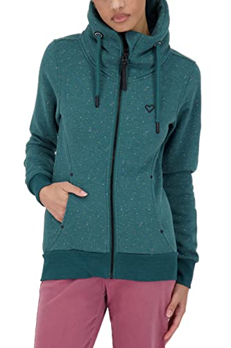 Alife and Kickin VivianAK B damska bluza dresowa, bluza na czas wolny, bluza z zamkiem błyskawicznym, XS-XXL, leśny melanż, XL, melanż