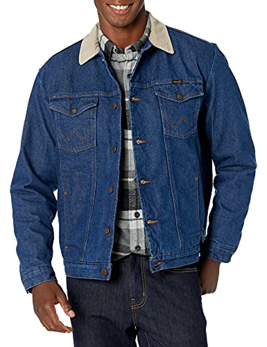 Wrangler Męska kurtka dżinsowa z wysokim i dużym filcem, Filc/dżinsy, 56
