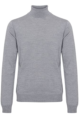 CASUAL FRIDAY Konrad Merino Roll Neck Knit sweter męski, Light Grey Melange (50813), XXL