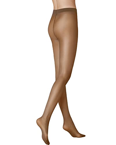 Kunert 333000 Satin Look 20 Przezroczyste skarpetki damskie, Brązowy(hasel), 34-36