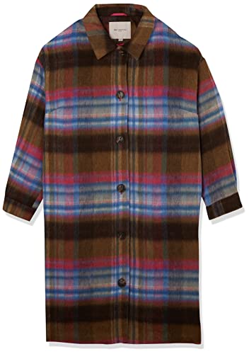 ONLY CARMAKOMA Cardenise Naja Check Wool Shacket OTW płaszcz damski, Beetroot Purple/Checks: Victoria Blue, 52-54 duże rozmiary