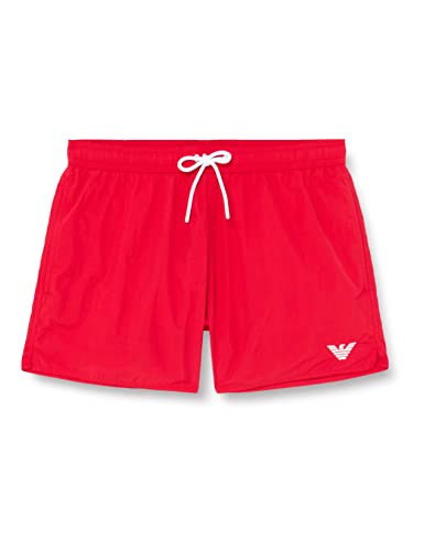 Emporio Armani Swimwear Emporio Armani Embroidery bokserki męskie, z logo, czerwone (Ruby Red), rozmiar 54 (DE), rubinowy (Ruby Red)