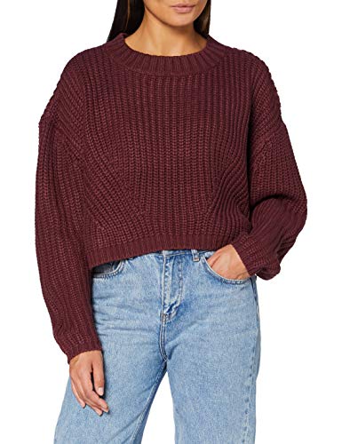 Urban Classics Ladies Wide Oversize Sweater Bluza Kobiety , cherry , XL