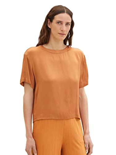 TOM TAILOR Damska 1036700 bluzka, 31650-Terracotta Brown, 46, 31650 – kolor terakota brązowy, 46