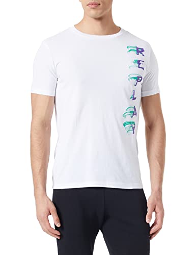 Replay T-shirt męski, 001 White, L