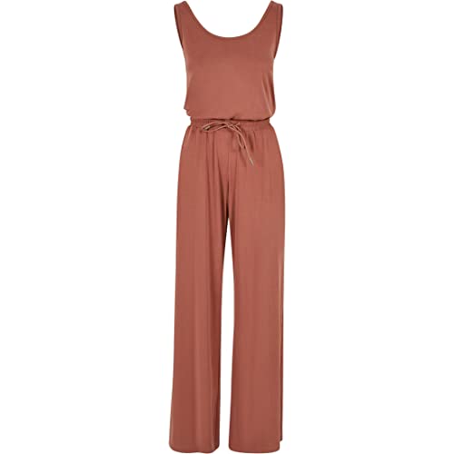 Urban Classics Terakota, Ladies Long Sleevless Modal Jumpsuit, Koszulka Damska, Terakota, XXL