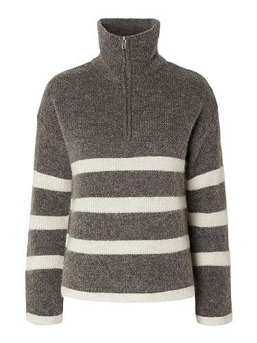 SELECTED FEMME Damski sweter w paski, szary, L
